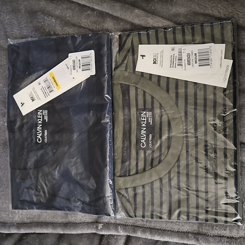 Lot of 2-Calvin Klein Liquid Touch T Shirts.BRAND NEW IN ORIGINAL PACKAGING!!